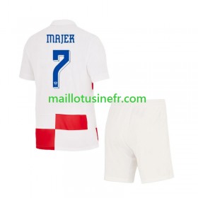 Maillot de Foot Croatie Lovro Majer 7 Domicile UEFA EURO 2024 - Enfant